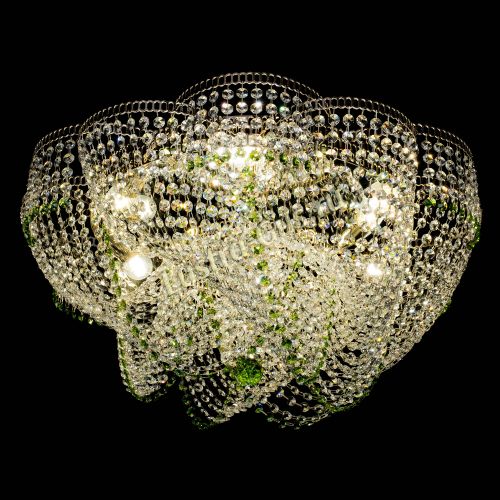 Люстра Есения зеленая в Подольске Гусь Хрустальный