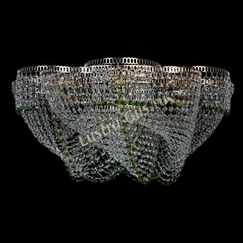 Люстра Есения зеленая в Подольске Гусь Хрустальный