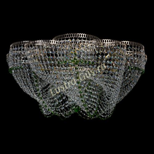 Люстра Есения зеленая в Подольске Гусь Хрустальный