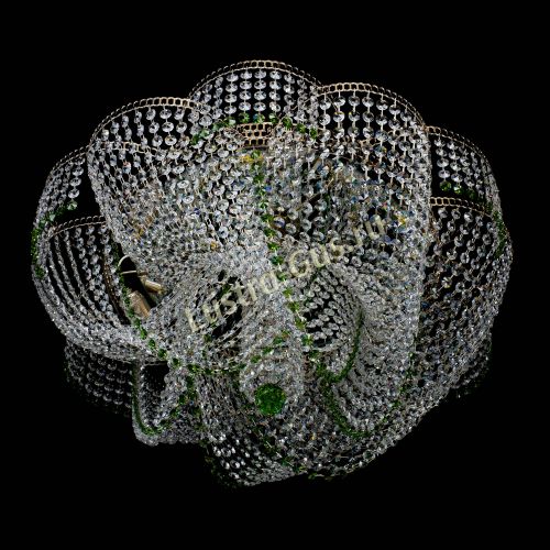 Люстра Есения зеленая в Подольске Гусь Хрустальный