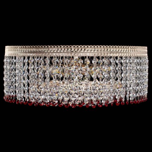 Люстра Флоренция капель оптикон красная в Подольске Гусь Хрустальный