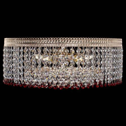 Люстра Флоренция капель оптикон красная в Подольске Гусь Хрустальный