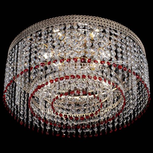 Люстра Флоренция капель оптикон красная в Подольске Гусь Хрустальный