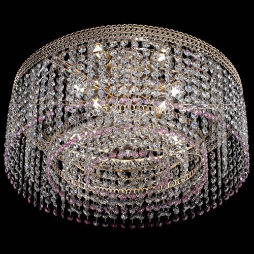 Люстра Флоренция капель оптикон розовая в Подольске Гусь Хрустальный