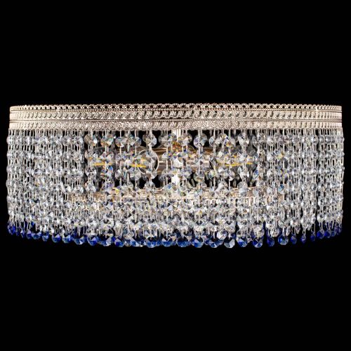 Люстра Флоренция капель оптикон синяя в Подольске Гусь Хрустальный