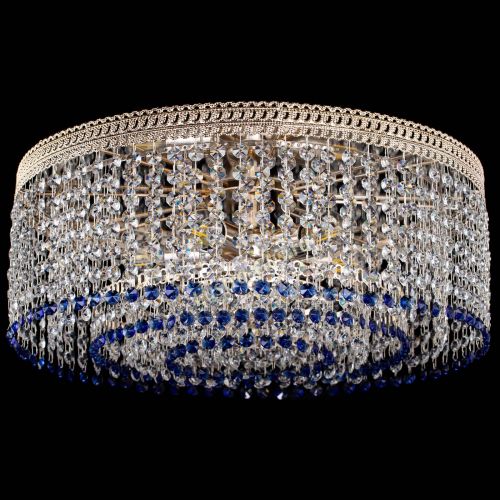 Люстра Флоренция капель оптикон синяя в Подольске Гусь Хрустальный