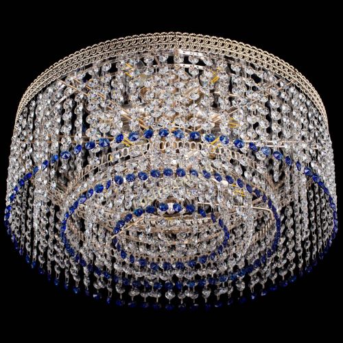 Люстра Флоренция капель оптикон синяя в Подольске Гусь Хрустальный