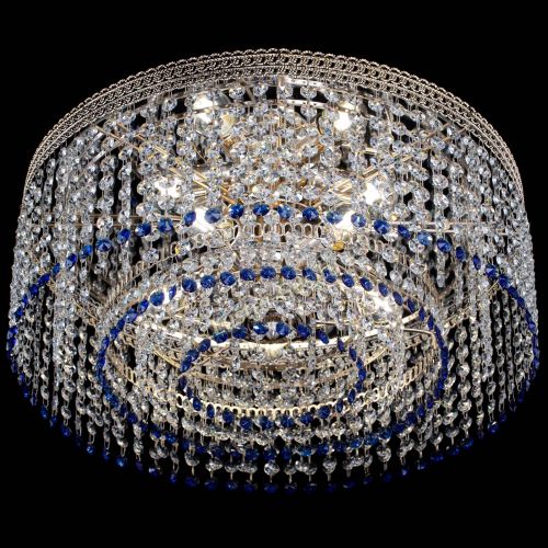 Люстра Флоренция капель оптикон синяя в Подольске Гусь Хрустальный