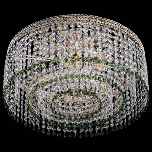 Люстра Флоренция капель оптикон зеленая в Подольске Гусь Хрустальный