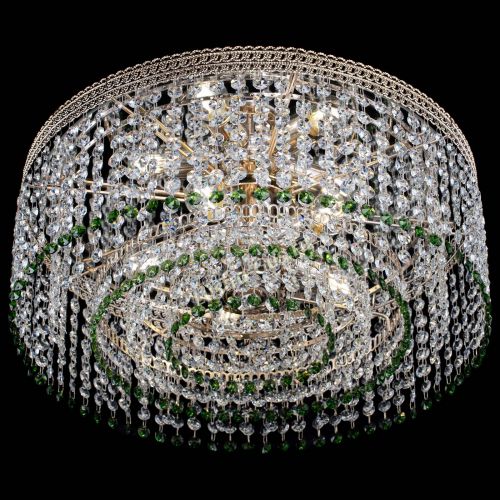 Люстра Флоренция капель оптикон зеленая в Подольске Гусь Хрустальный