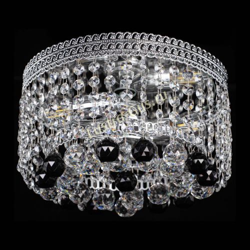 Люстра Флоренция шар №2 черная в Подольске Гусь Хрустальный