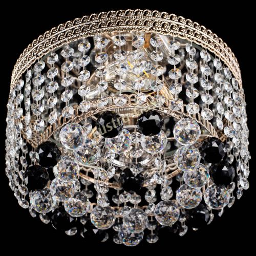 Люстра Флоренция шар №2 черная в Подольске Гусь Хрустальный