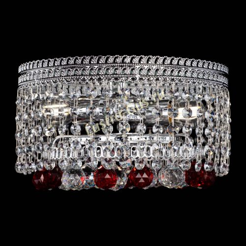 Люстра Флоренция шар №2 красная в Подольске Гусь Хрустальный