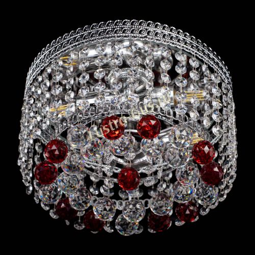 Люстра Флоренция шар №2 красная в Подольске Гусь Хрустальный