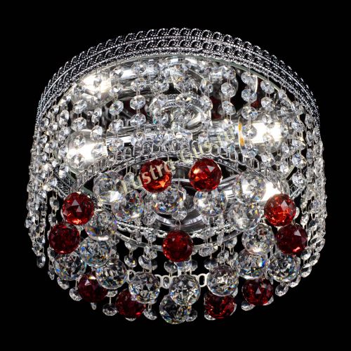 Люстра Флоренция шар №2 красная в Подольске Гусь Хрустальный