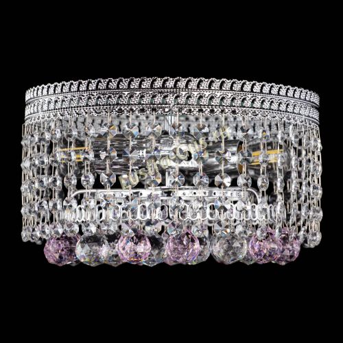 Люстра Флоренция шар №2 розовая в Подольске Гусь Хрустальный