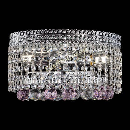 Люстра Флоренция шар №2 розовая в Подольске Гусь Хрустальный