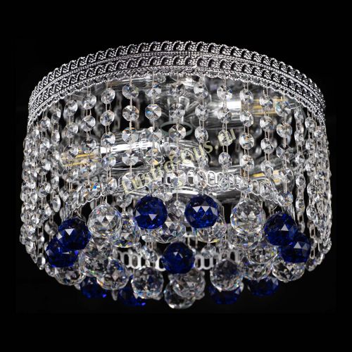 Люстра Флоренция шар №2 синяя в Подольске Гусь Хрустальный