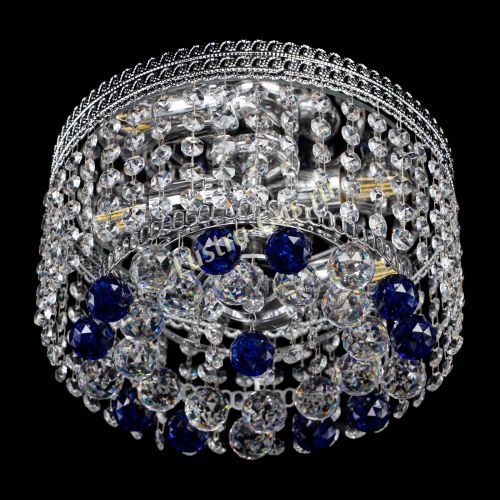 Люстра Флоренция шар №2 синяя в Подольске Гусь Хрустальный