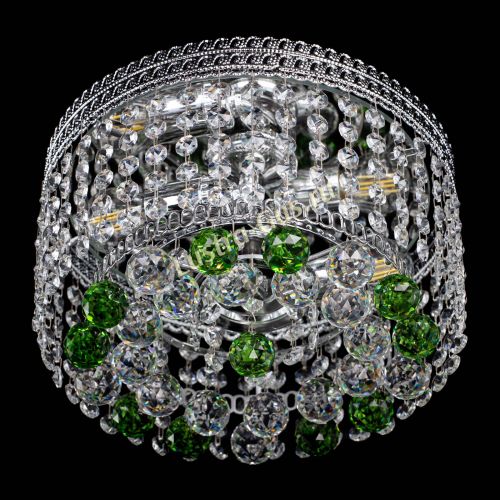 Люстра Флоренция шар №2 зеленая в Подольске Гусь Хрустальный