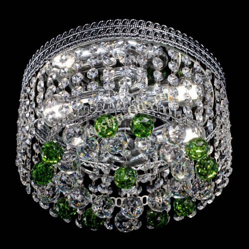 Люстра Флоренция шар №2 зеленая в Подольске Гусь Хрустальный