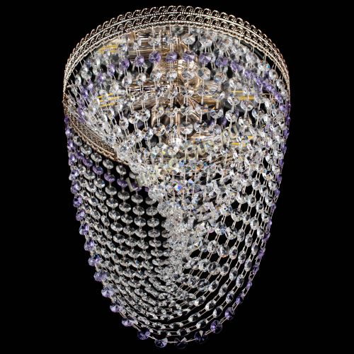 Люстра Флоренция Водоворот фиолетовая в Подольске Гусь Хрустальный