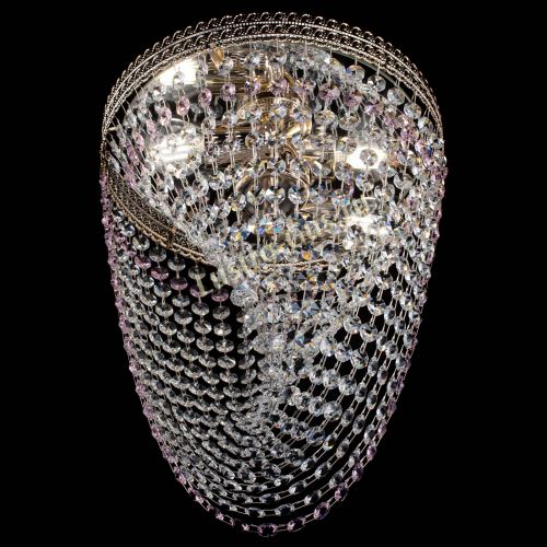 Люстра Флоренция Водоворот розовая в Подольске Гусь Хрустальный