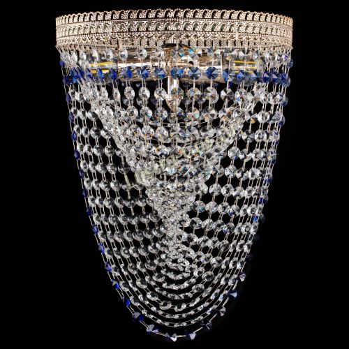 Люстра Флоренция Водоворот синяя в Подольске Гусь Хрустальный