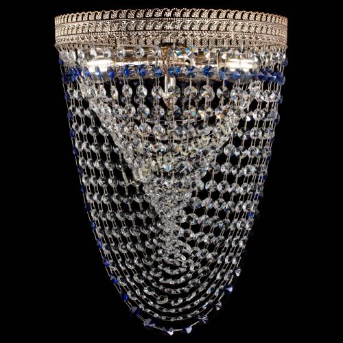 Люстра Флоренция Водоворот синяя в Подольске Гусь Хрустальный