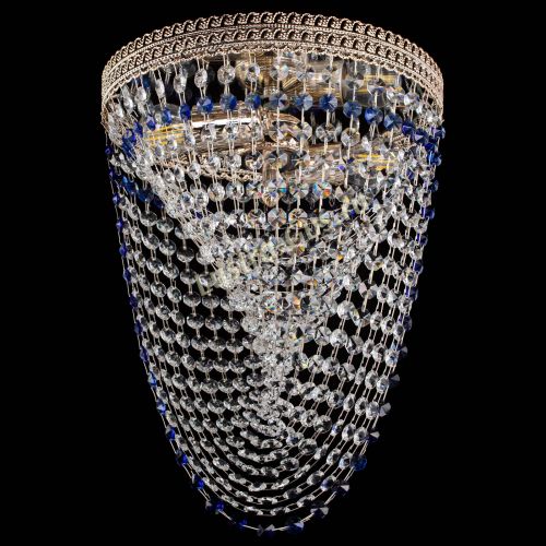 Люстра Флоренция Водоворот синяя в Подольске Гусь Хрустальный