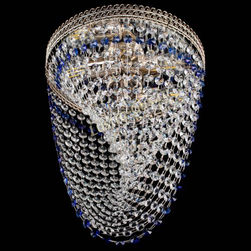 Люстра Флоренция Водоворот синяя в Подольске Гусь Хрустальный