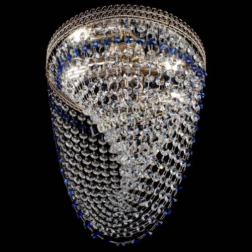 Люстра Флоренция Водоворот синяя в Подольске Гусь Хрустальный