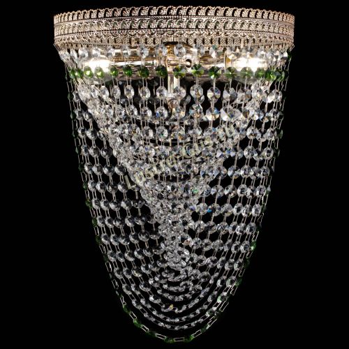 Люстра Флоренция Водоворот зеленая в Подольске Гусь Хрустальный