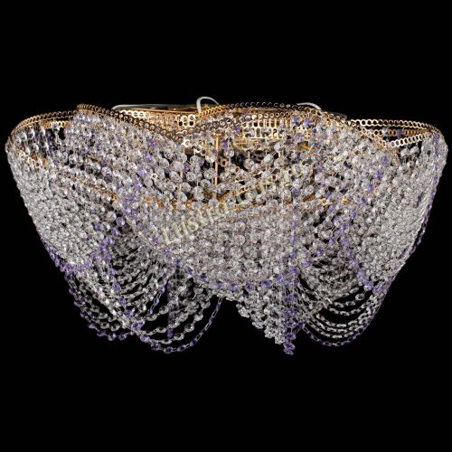 Люстра Галактика №4 фиолетовая в Подольске Гусь Хрустальный