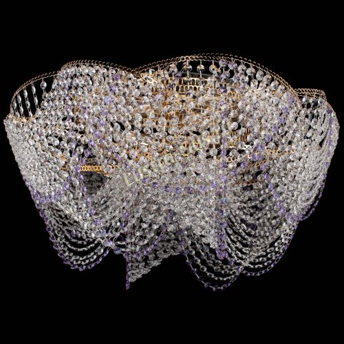 Люстра Галактика №4 фиолетовая в Подольске Гусь Хрустальный