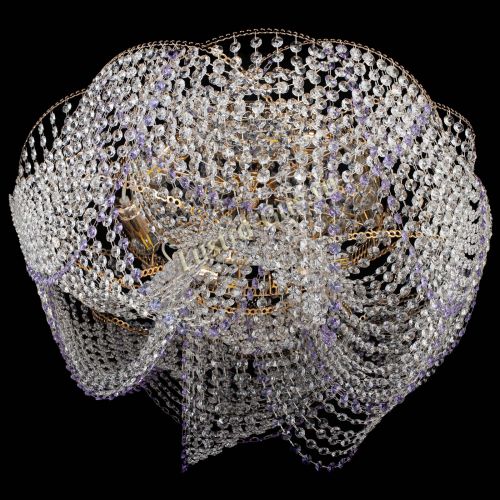 Люстра Галактика №4 фиолетовая в Подольске Гусь Хрустальный