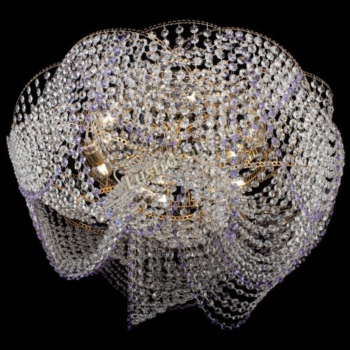 Люстра Галактика №4 фиолетовая в Подольске Гусь Хрустальный