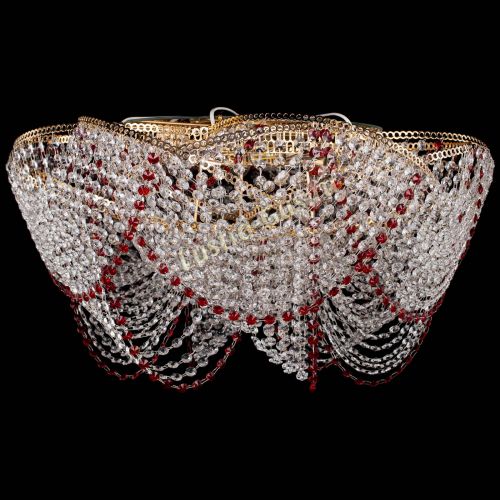 Люстра Галактика №4 красная в Подольске Гусь Хрустальный