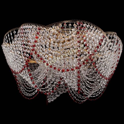 Люстра Галактика №4 красная в Подольске Гусь Хрустальный