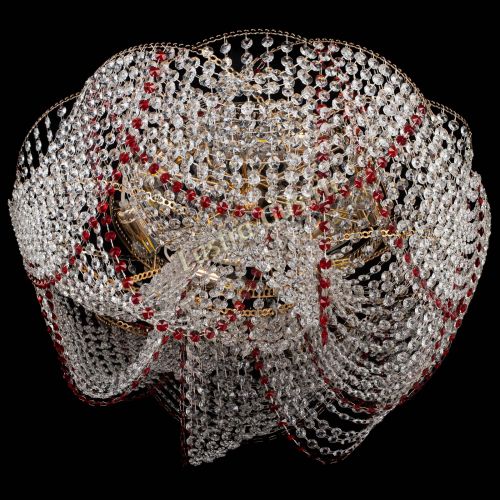 Люстра Галактика №4 красная в Подольске Гусь Хрустальный