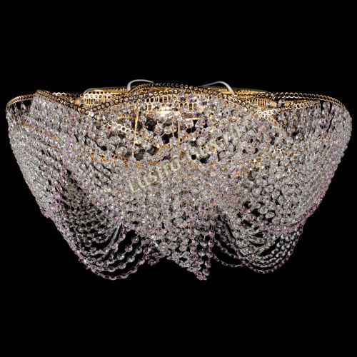 Люстра Галактика №4 розовая в Подольске Гусь Хрустальный