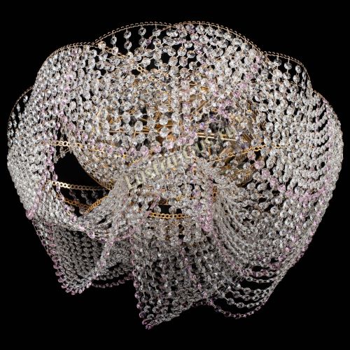 Люстра Галактика №4 розовая в Подольске Гусь Хрустальный