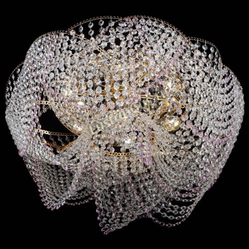 Люстра Галактика №4 розовая в Подольске Гусь Хрустальный