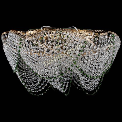 Люстра Галактика №4 зеленая в Подольске Гусь Хрустальный