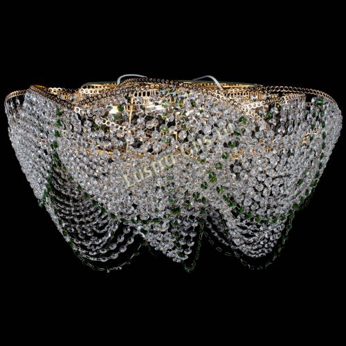 Люстра Галактика №4 зеленая в Подольске Гусь Хрустальный