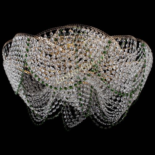 Люстра Галактика №4 зеленая в Подольске Гусь Хрустальный