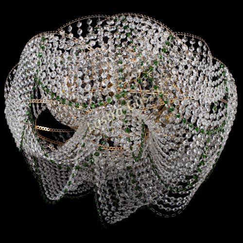 Люстра Галактика №4 зеленая в Подольске Гусь Хрустальный