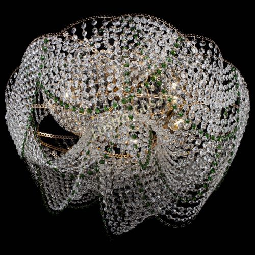 Люстра Галактика №4 зеленая в Подольске Гусь Хрустальный