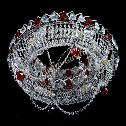 Люстра Глория №1 красная в Подольске Гусь Хрустальный