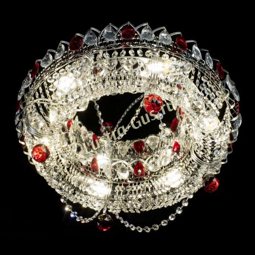 Люстра Глория №1 красная в Подольске Гусь Хрустальный